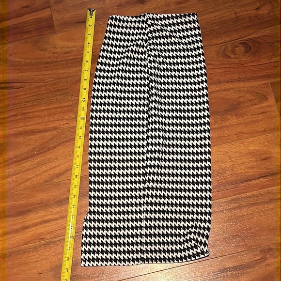 American apparel houndstooth pencil skirt with slit - Picture 5 of 6